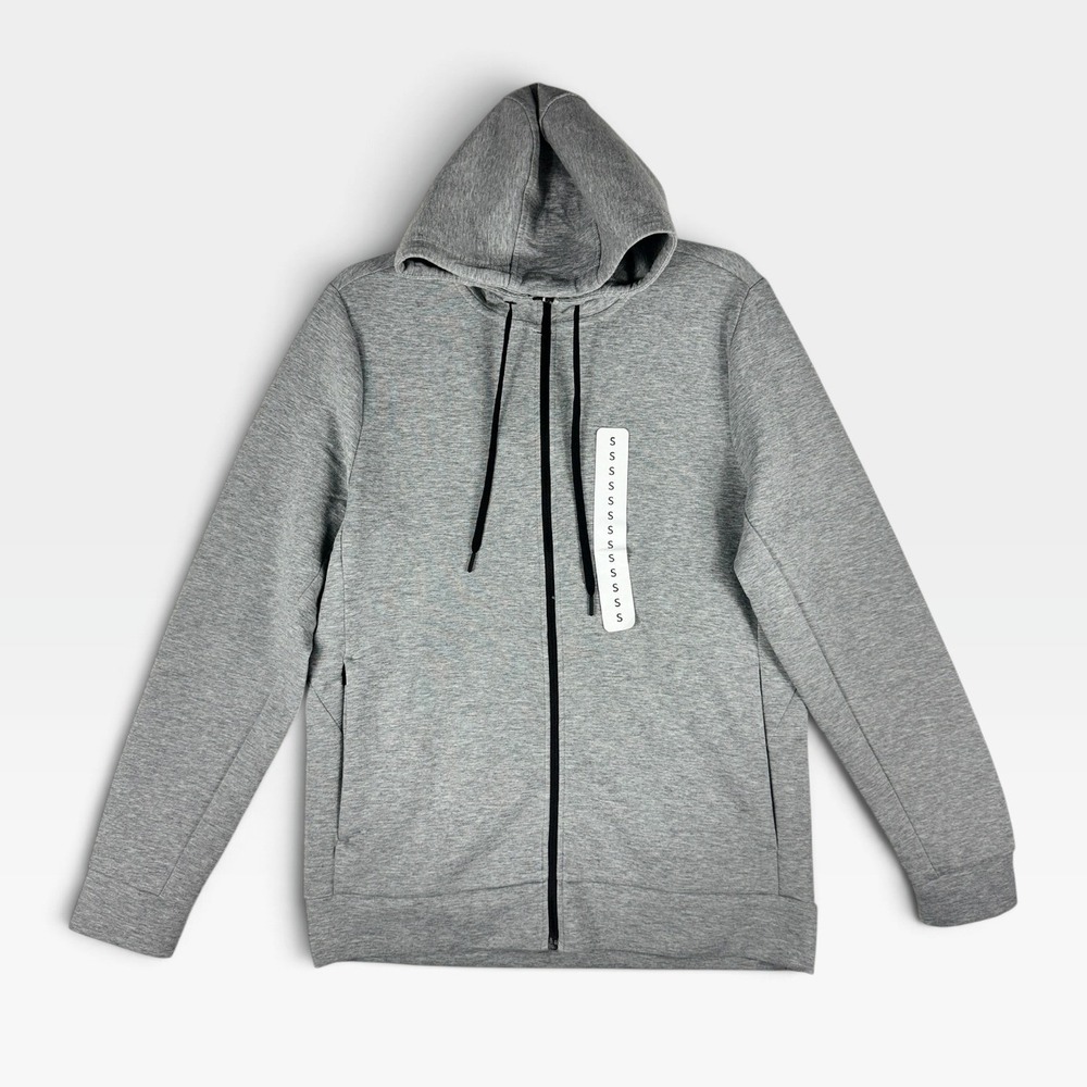 Member's Mark Active Full Zip Hoodie Mens S Grey Heathered Recycled Like NWOT